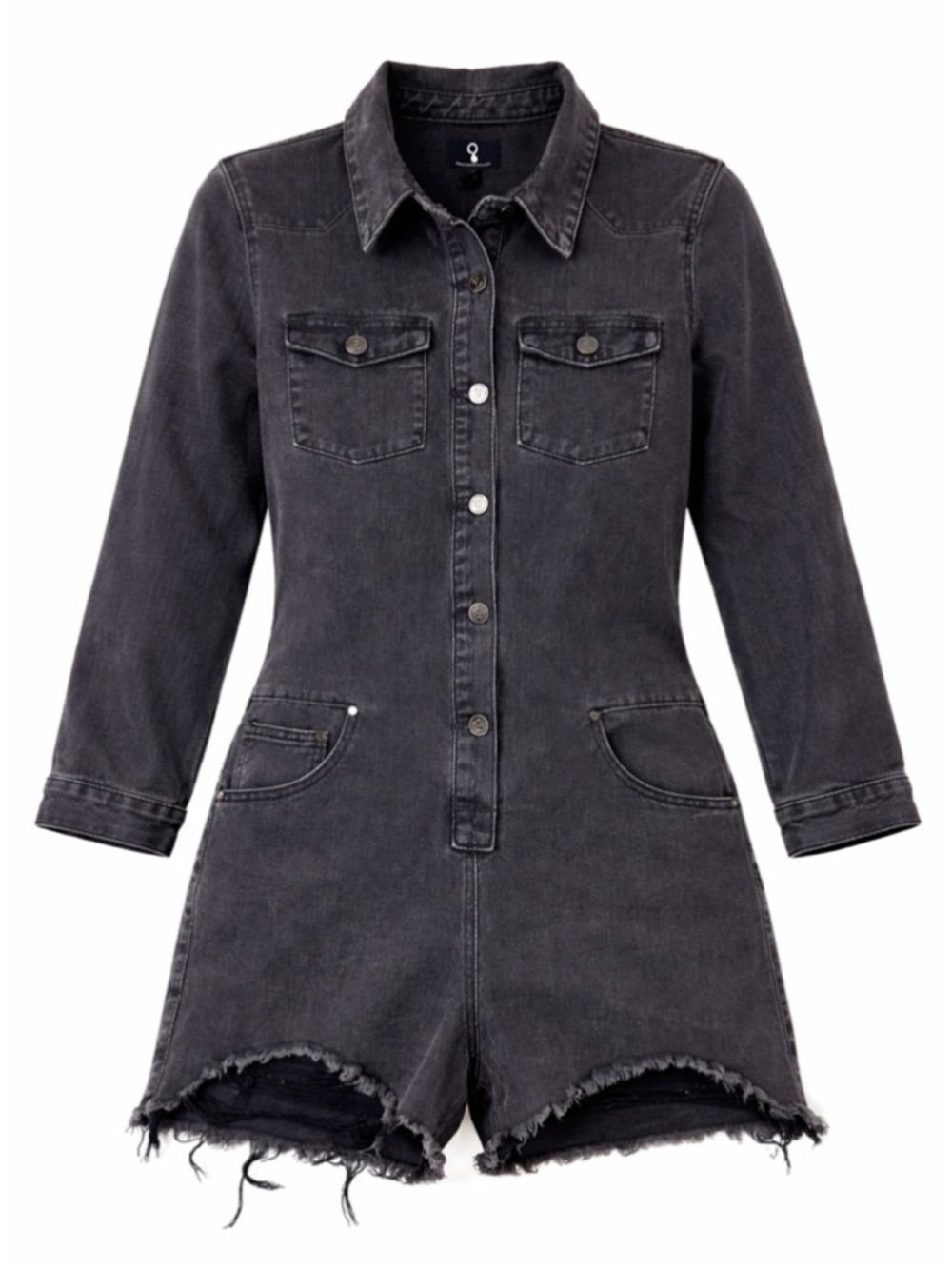 Insane Gene Denim Romper Black Wash Medium Coastal Cowgirl Grunge Streetwear